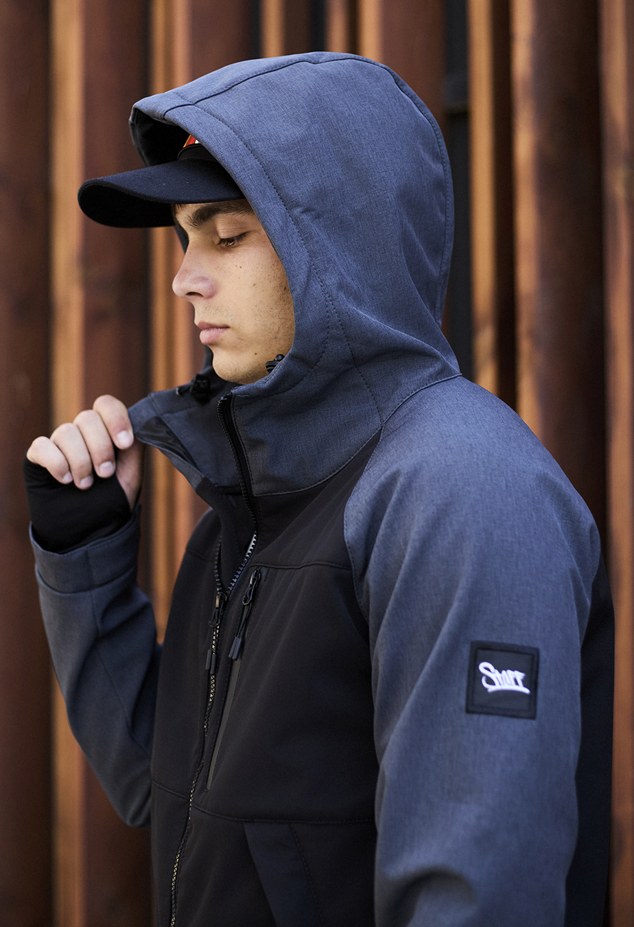 Kurtka Staff soft shell lokk black & gray