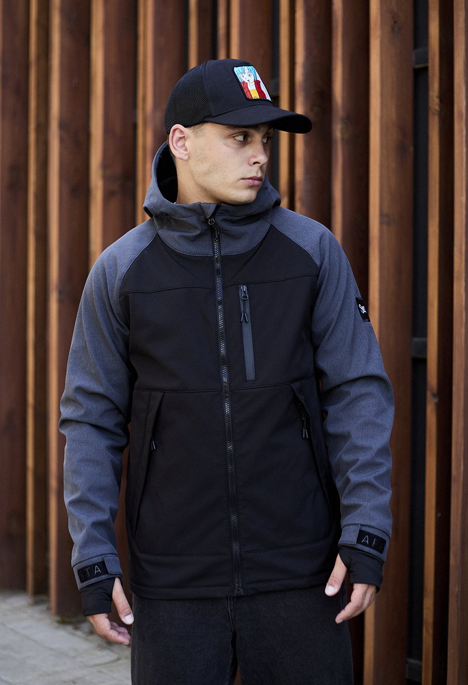 Kurtka Staff soft shell lokk black & gray