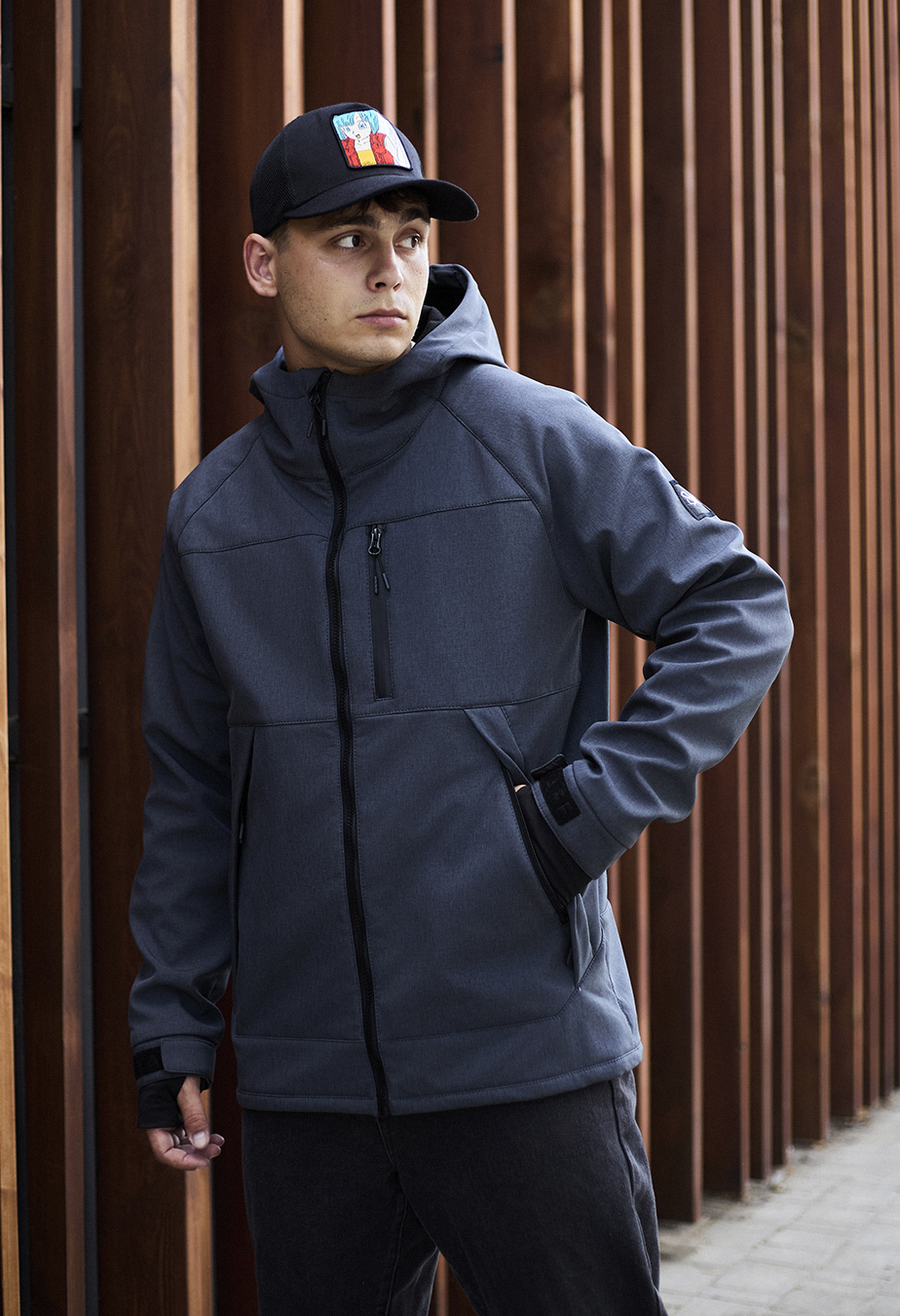 Kurtka Staff soft shell lokk gray