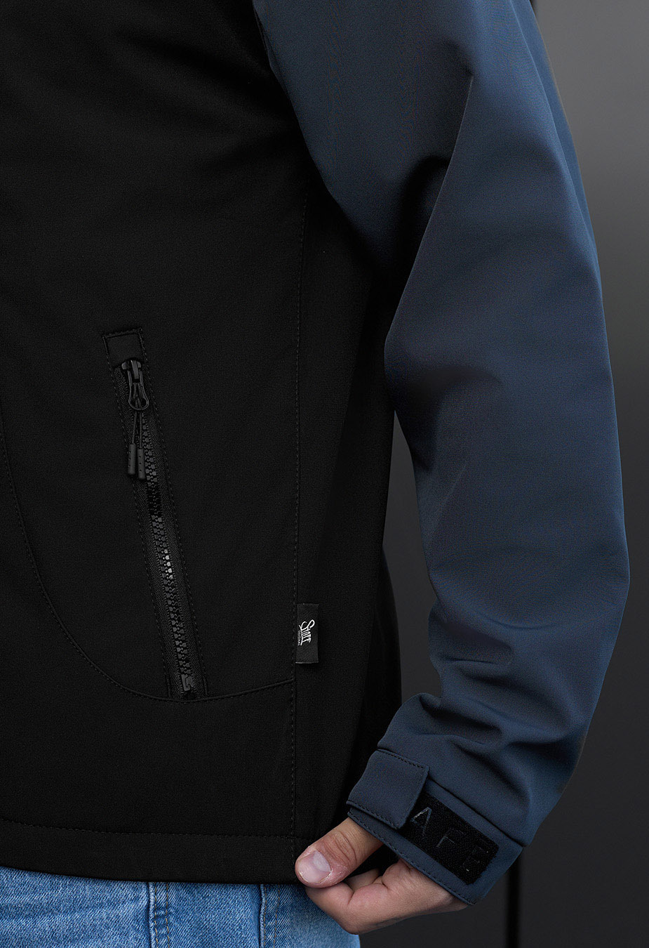 Kurtka Staff di black & gray