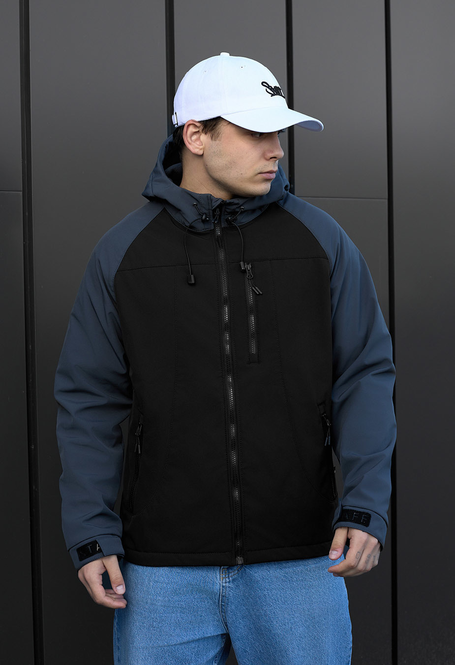 Kurtka Staff di black & gray