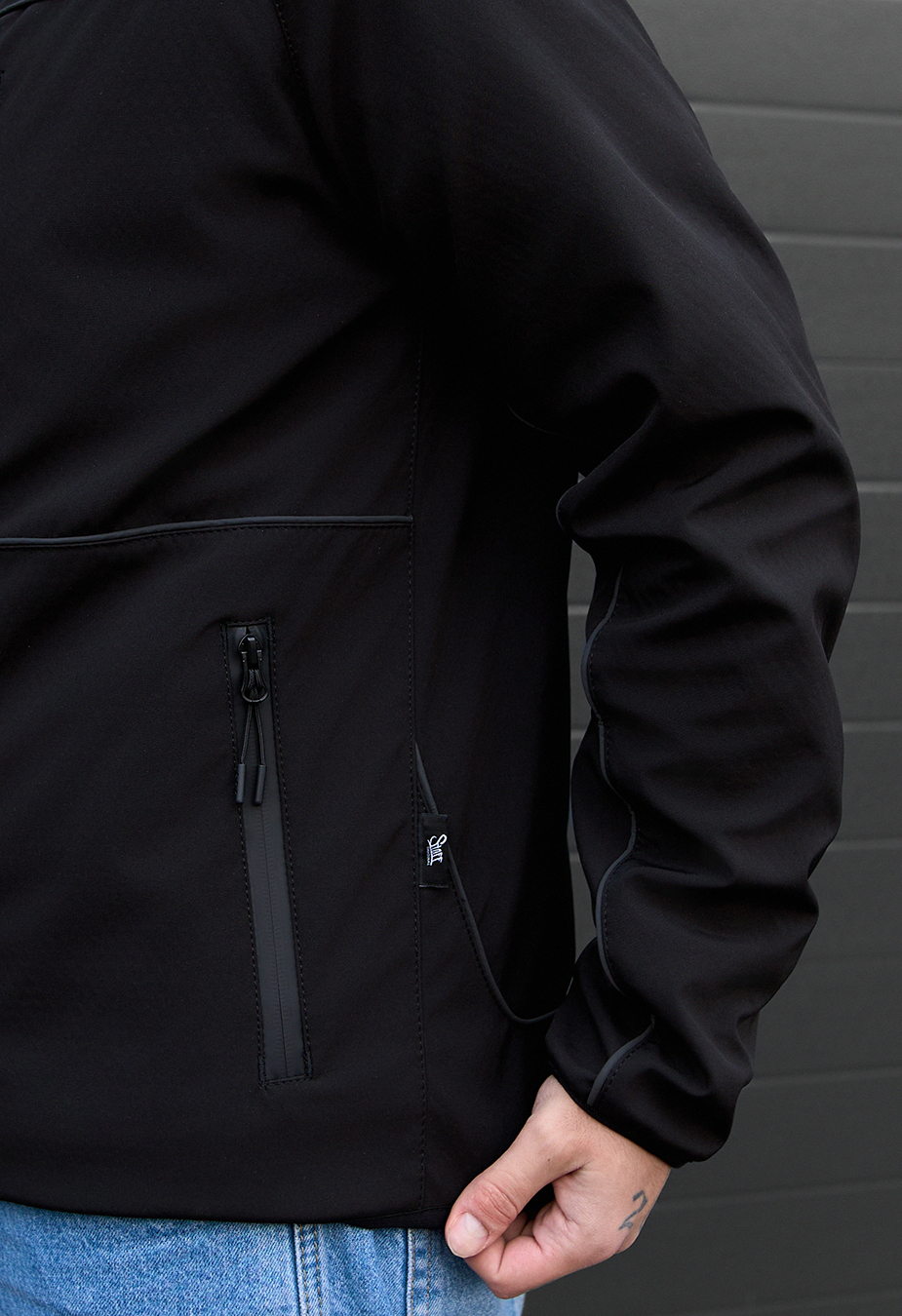 Kurtka soft shell Staff oki black reflective