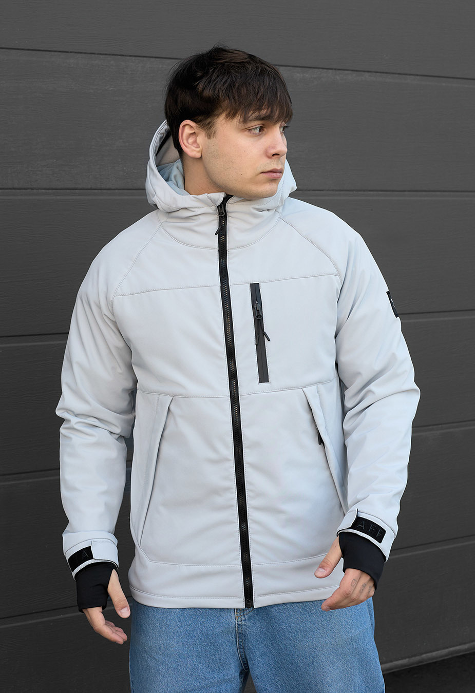 Kurtka Staff soft shell lokk light gray