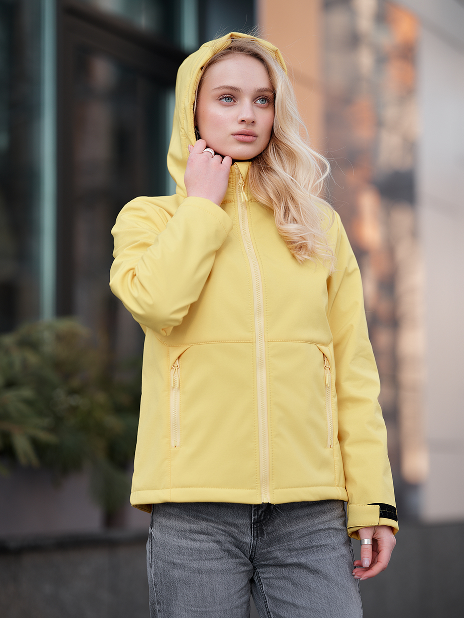 Kurtka damska Staff soft shell yellow