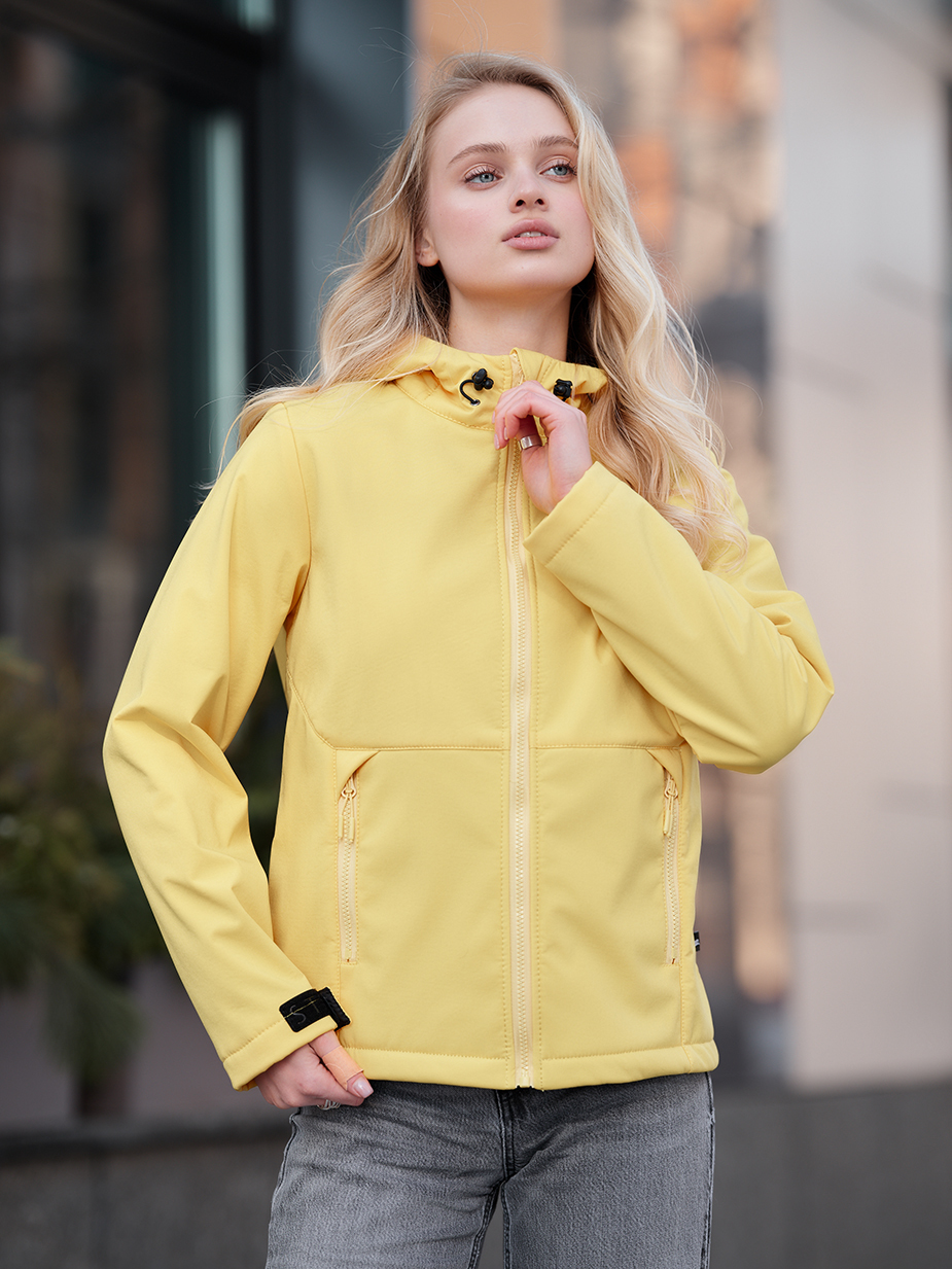 Kurtka damska Staff soft shell yellow