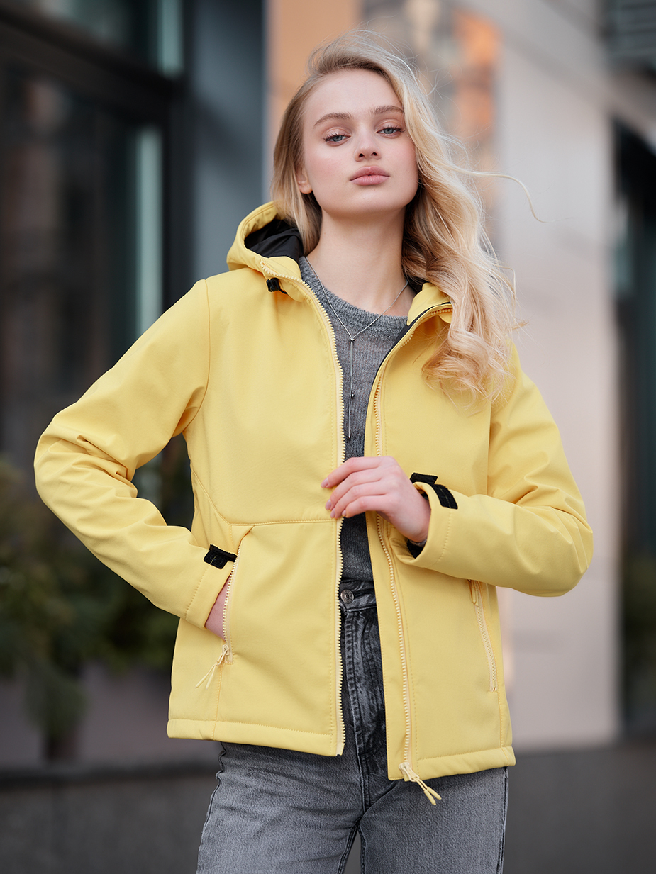 Kurtka damska Staff soft shell yellow