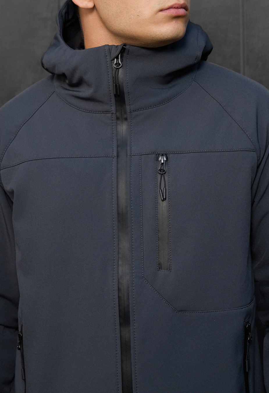 Kurtka Staff mei soft shell dark gray