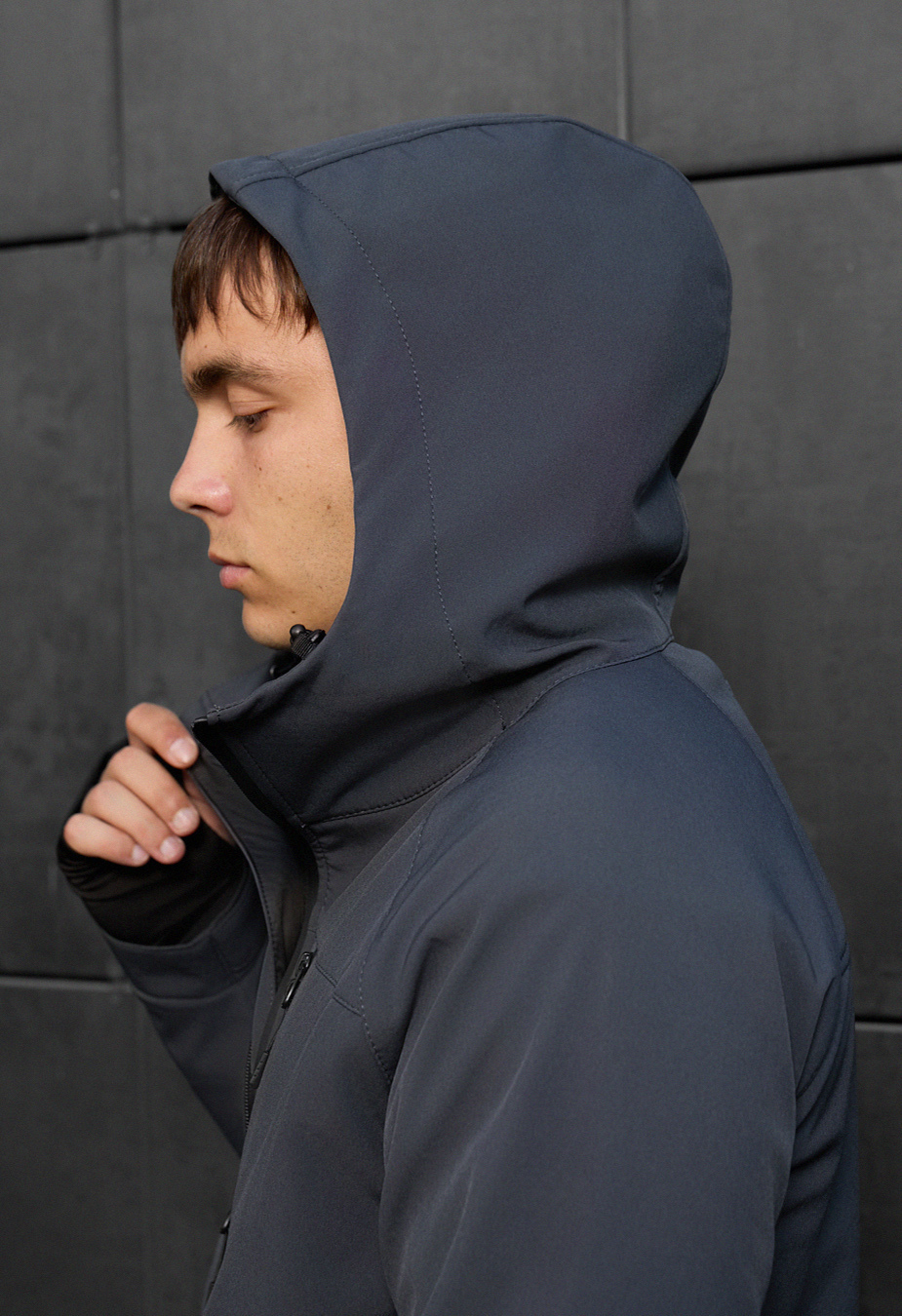 Kurtka Staff mei soft shell dark gray