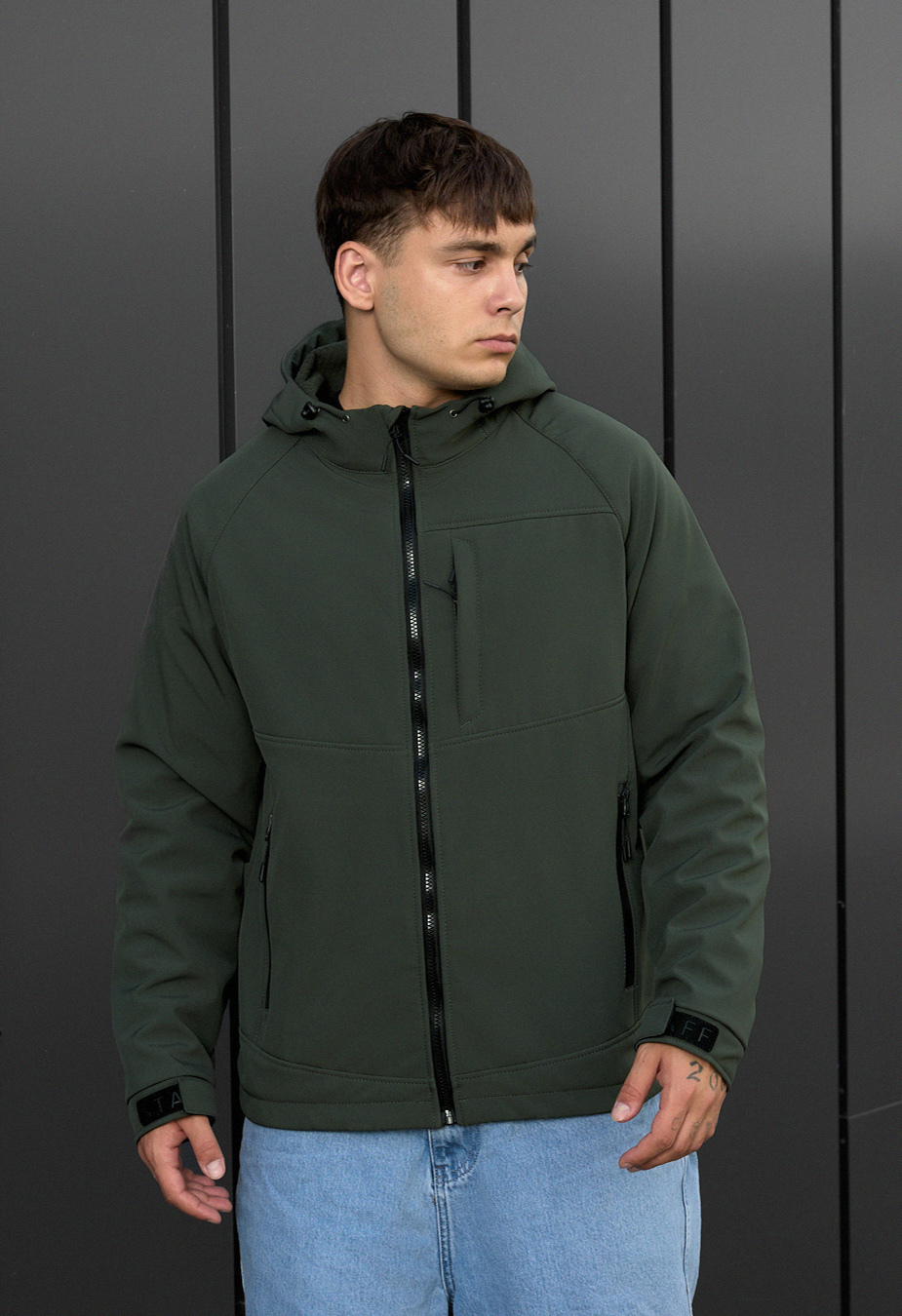 Kurtka Staff soft shell cu khaki