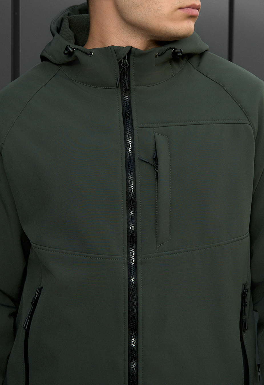 Kurtka Staff soft shell cu khaki