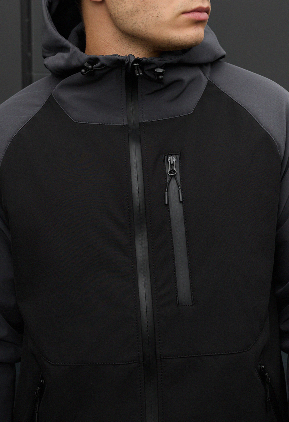 Kurtka Staff bu soft shell dark gray & black