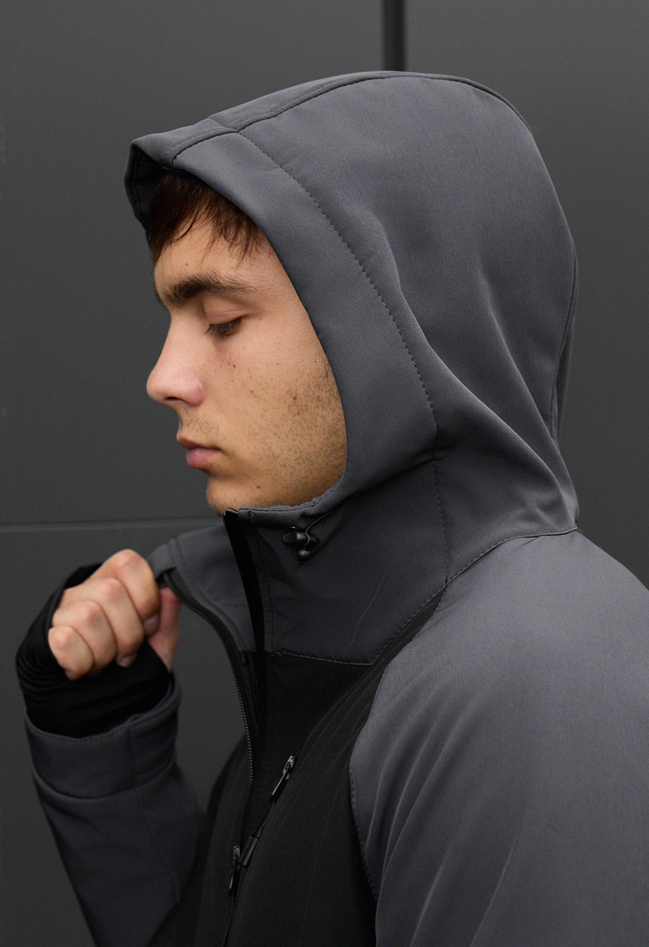 Kurtka Staff bu soft shell dark gray & black