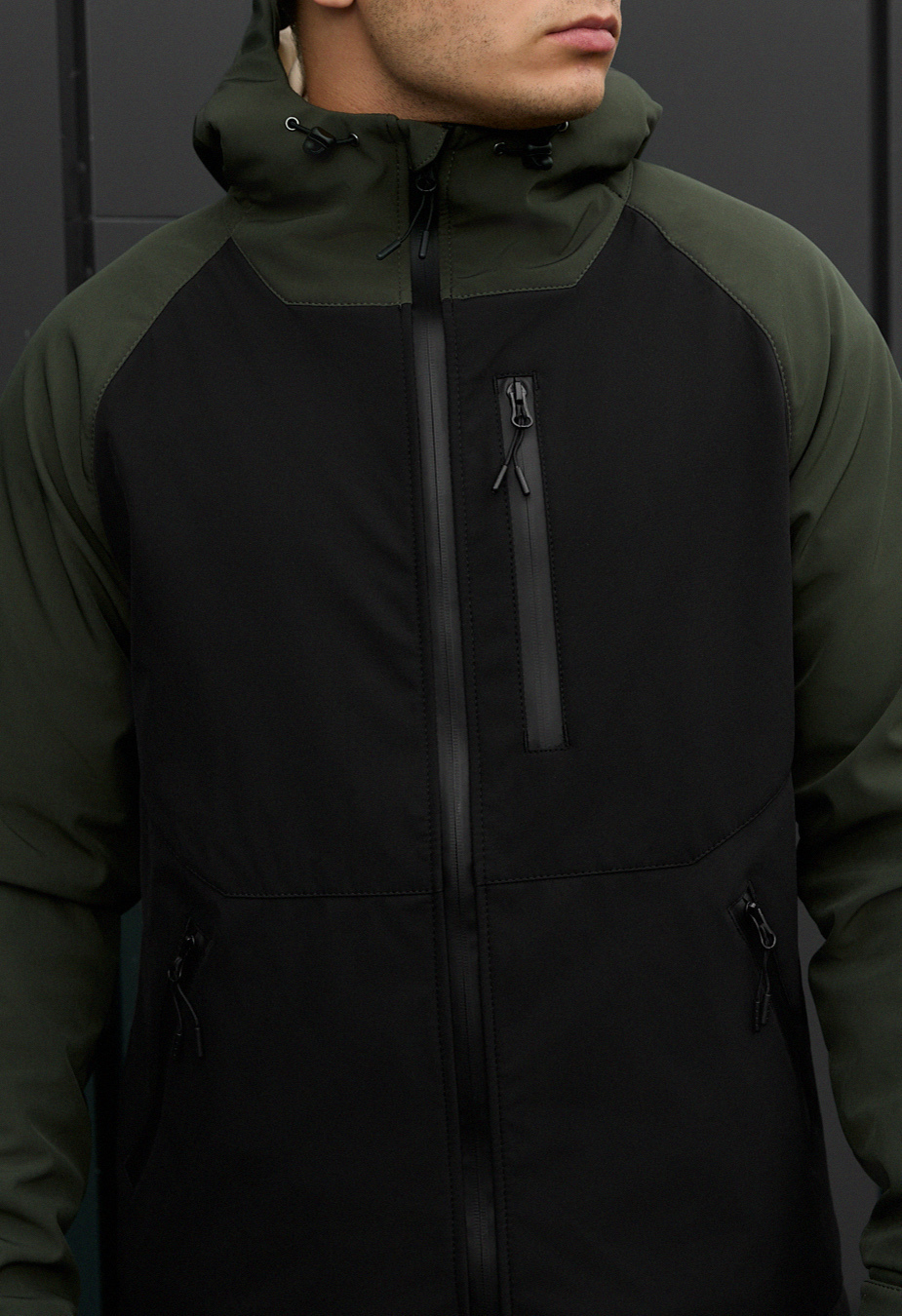 Kurtka Staff bu soft shell khaki & black