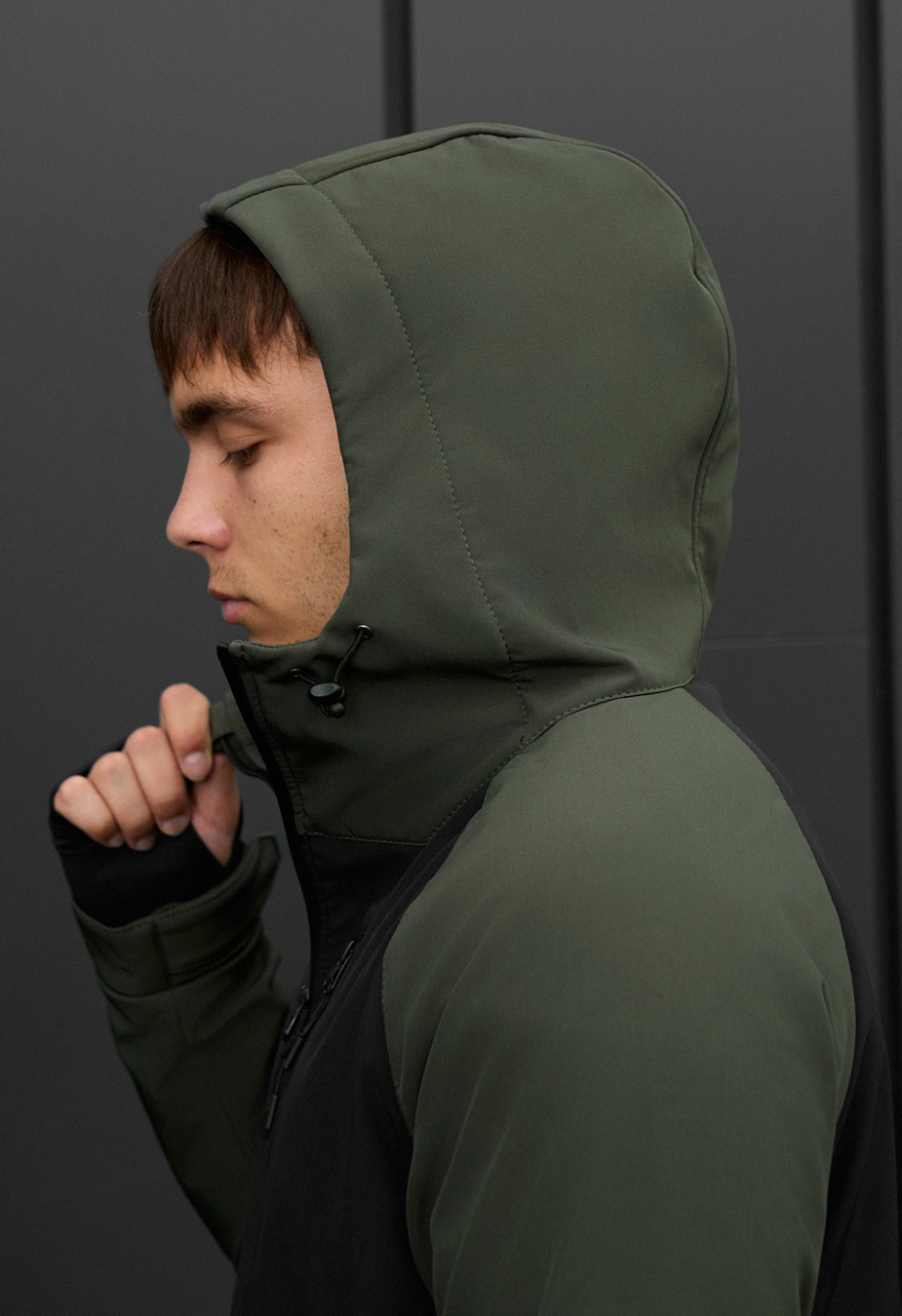 Kurtka Staff bu soft shell khaki & black