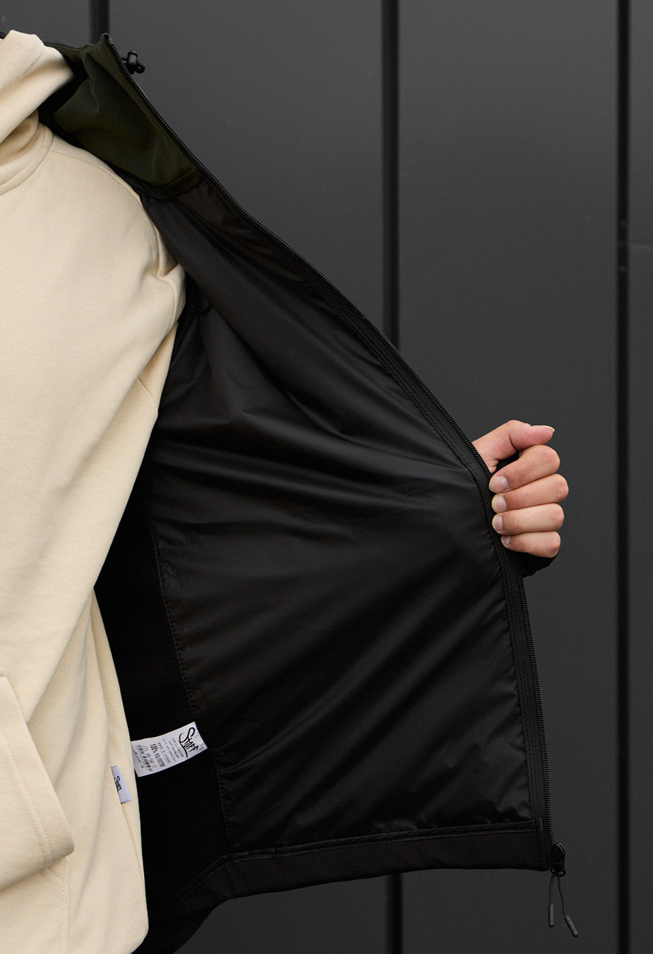 Kurtka Staff bu soft shell khaki & black