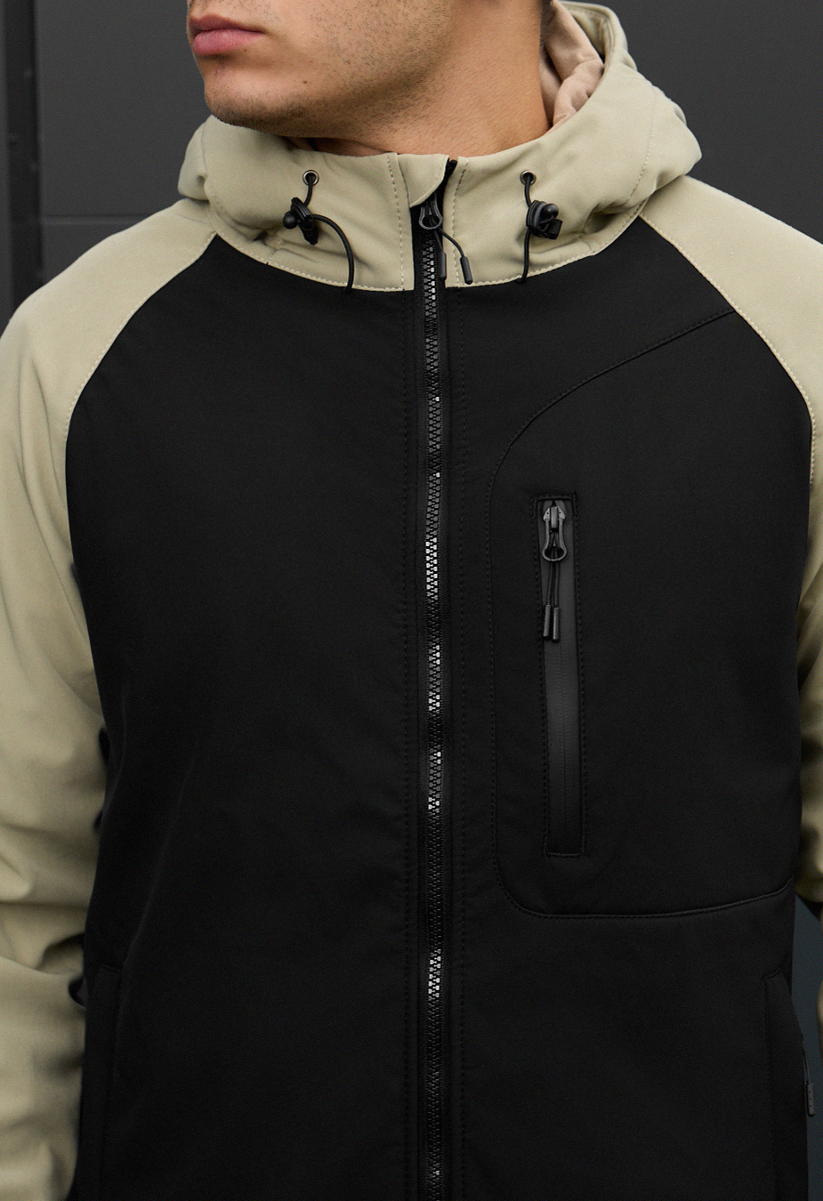 Kurtka soft shell Staff re black & light olive