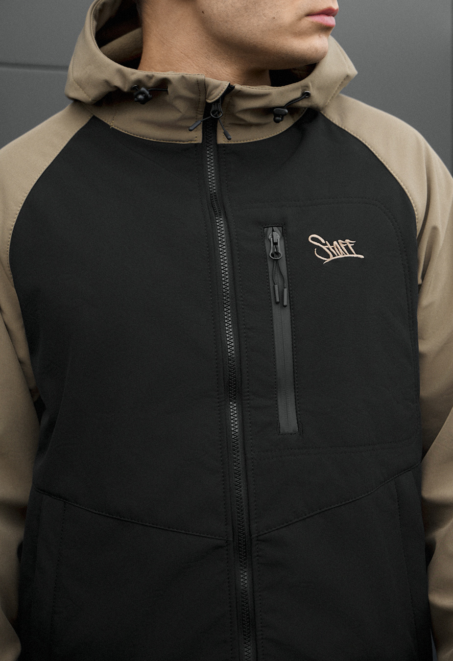 Kurtka soft shell Staff synx black & olive