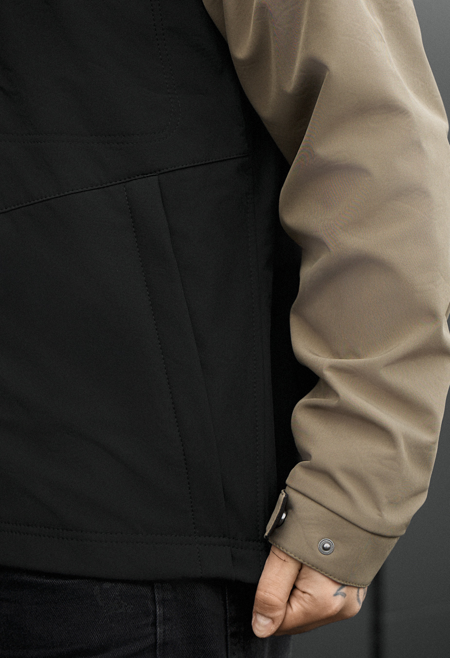 Kurtka soft shell Staff synx black & olive