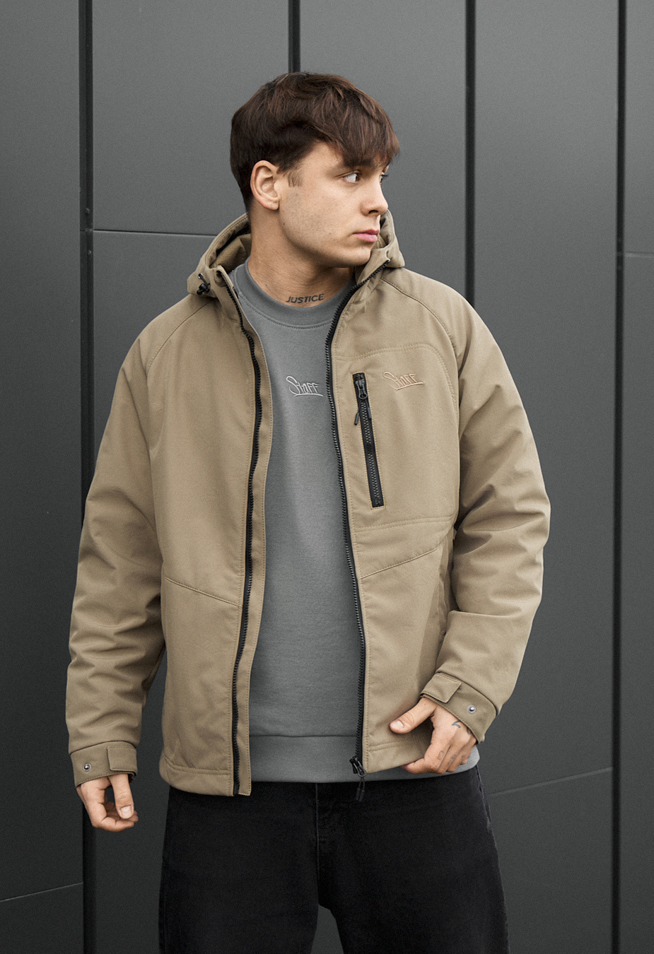 Kurtka soft shell Staff synx light olive