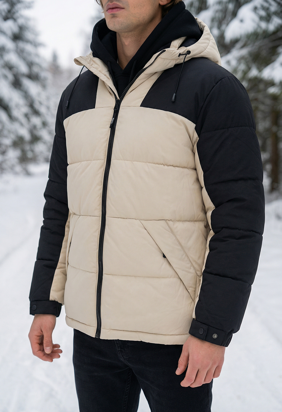 Kurtka zimowa Staff tund milk & black