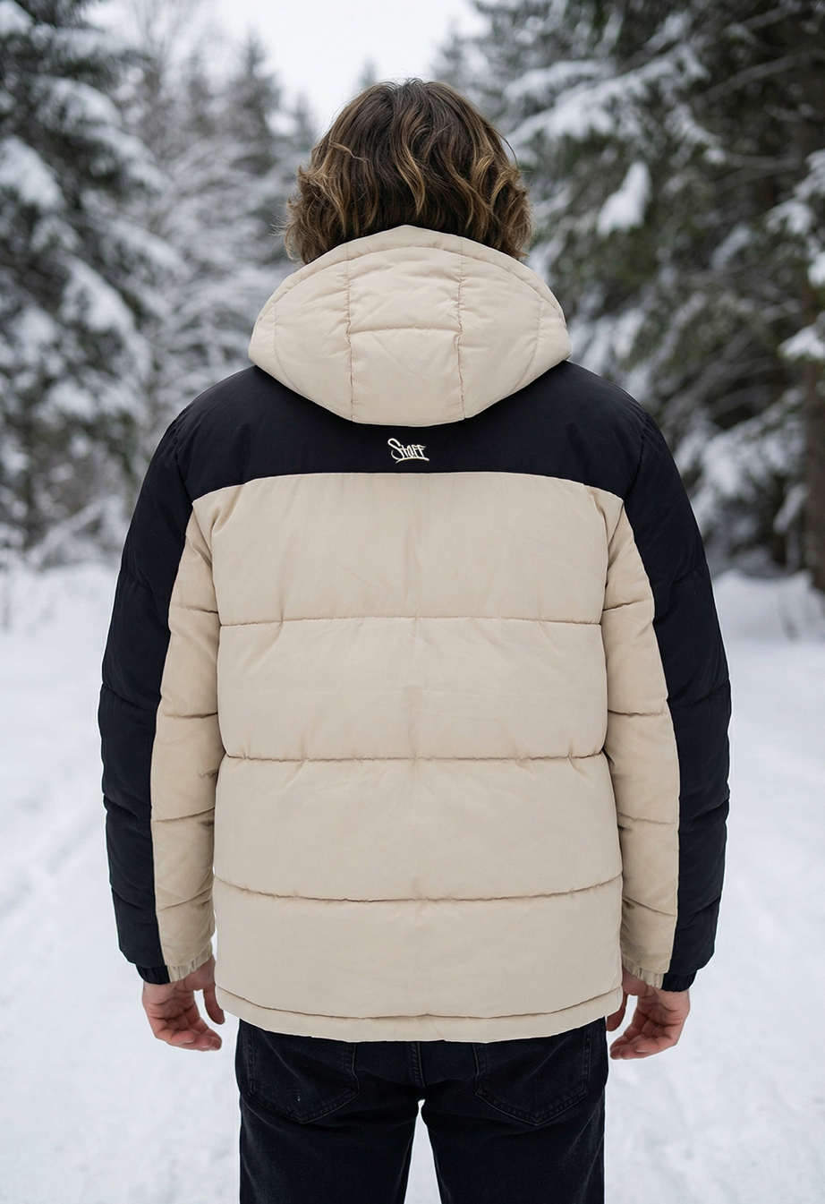 Kurtka zimowa Staff tund milk & black