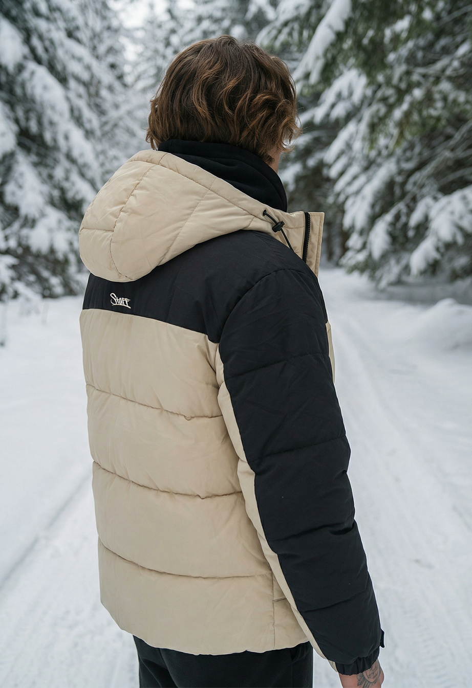 Kurtka zimowa Staff tund milk & black