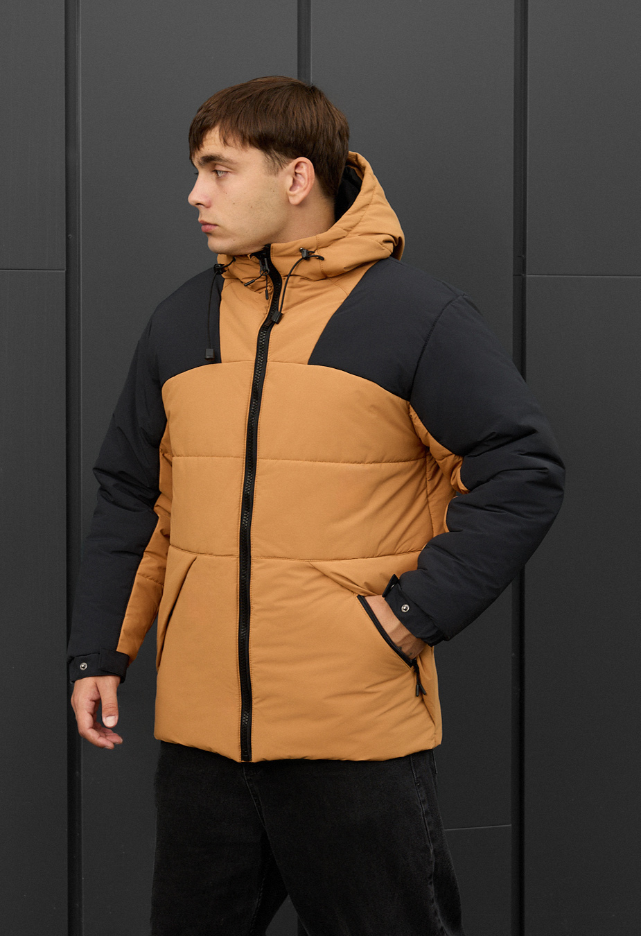 Kurtka zimowa Staff tund light brown & black