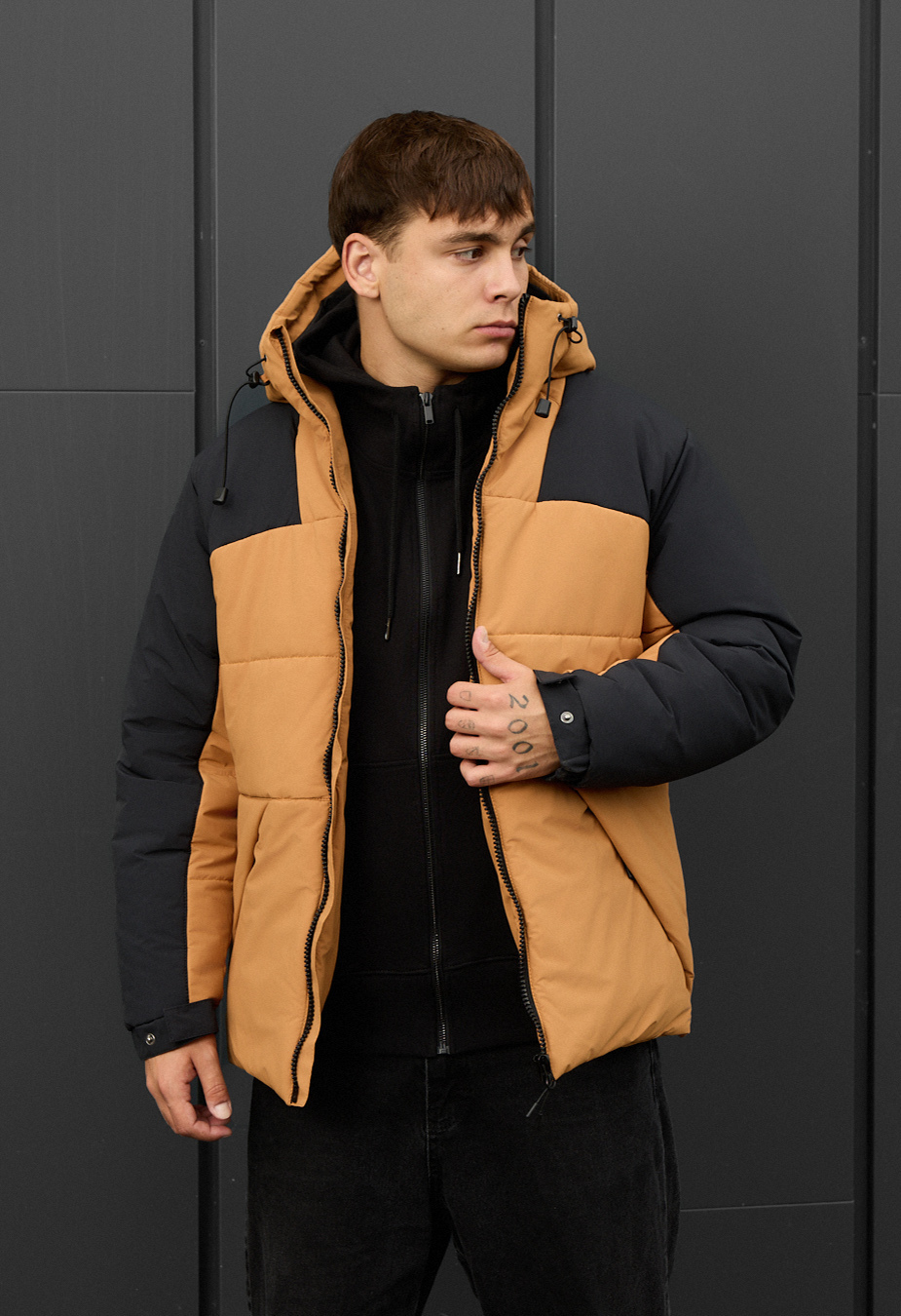 Kurtka zimowa Staff tund light brown & black