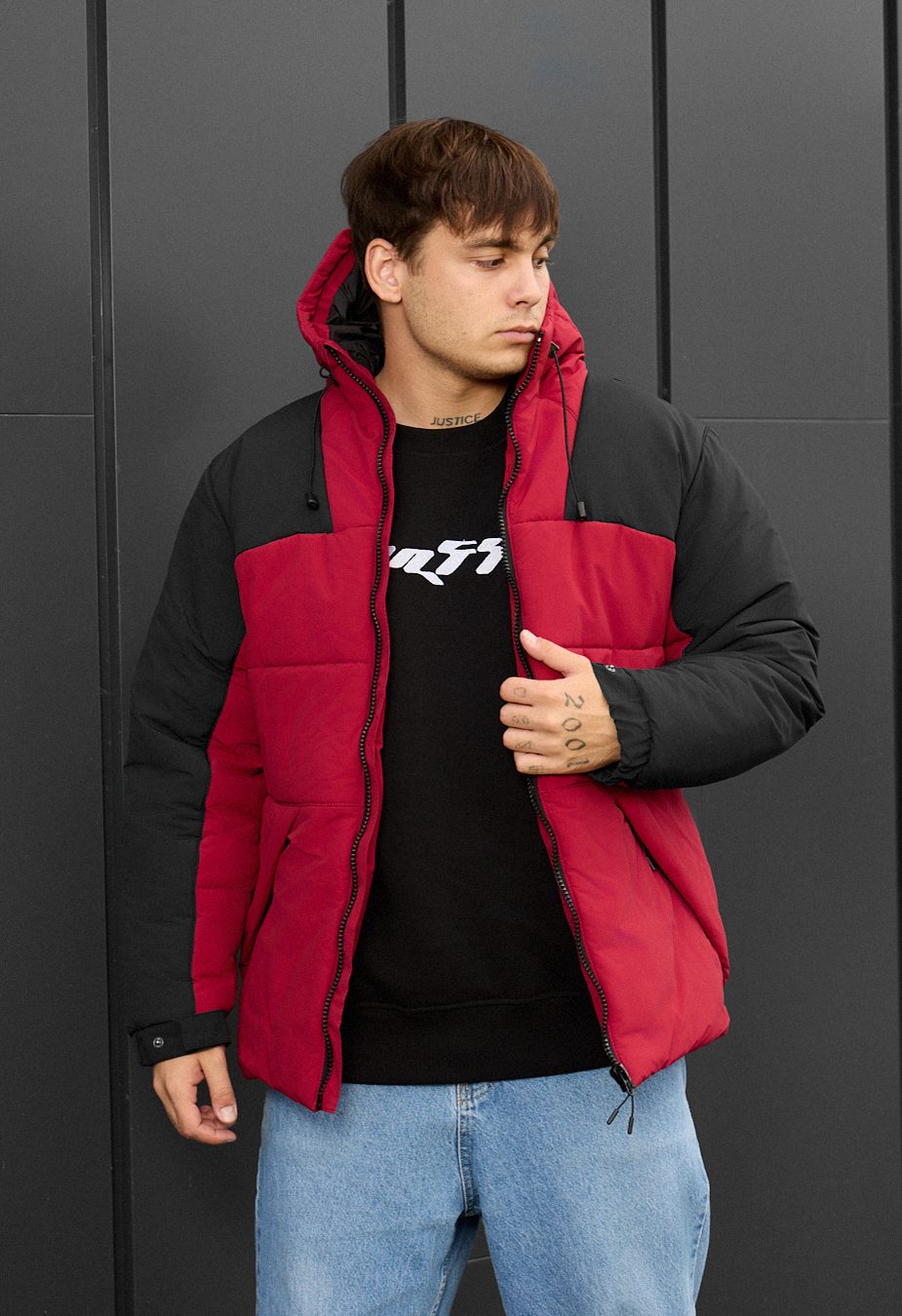 Kurtka zimowa Staff tund red & black