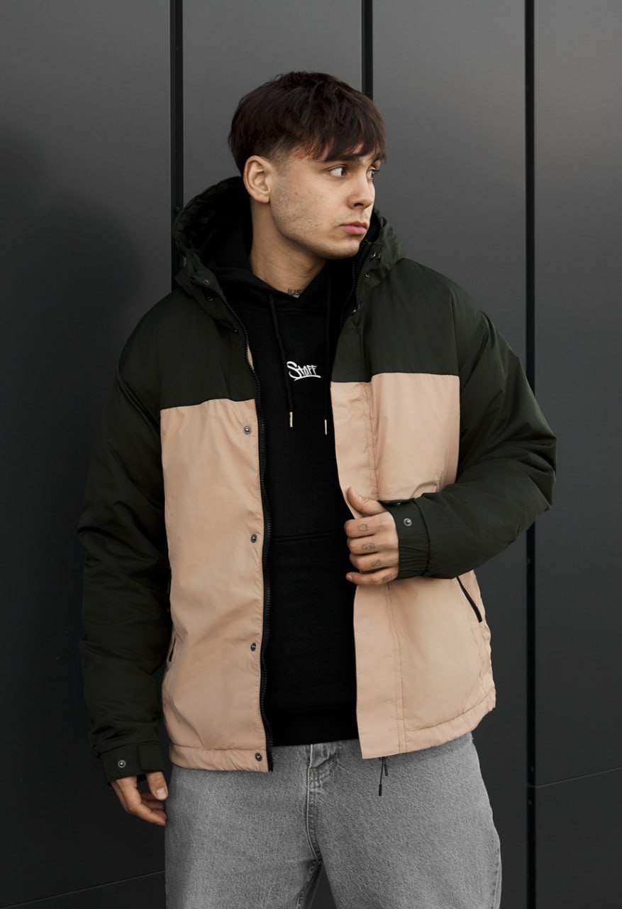 Kurtka Staff sk dark green & beige