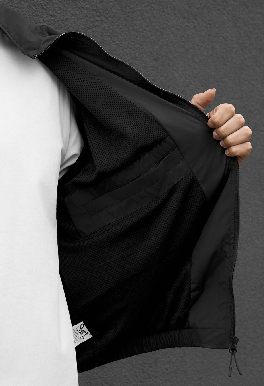 Wiatrówka ma black reflective oversize