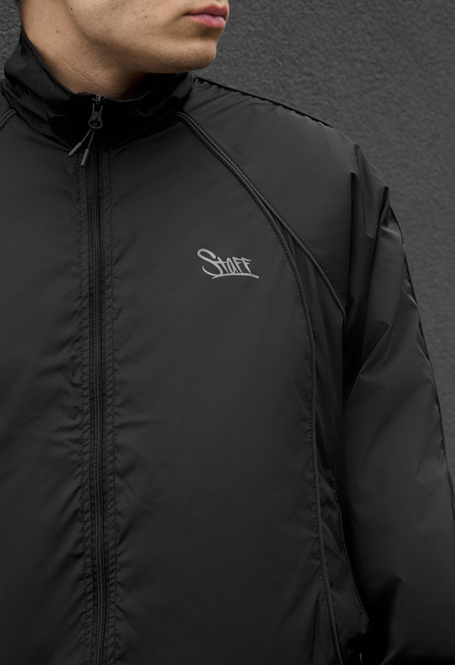 Wiatrówka ma black reflective oversize
