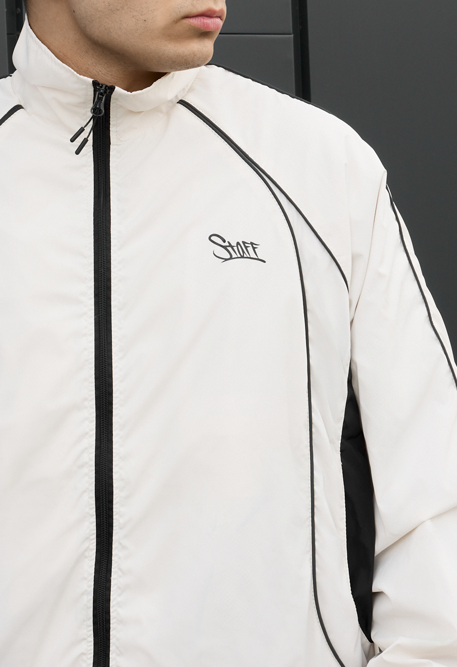 Wiatrówka ma milk & black reflective oversize