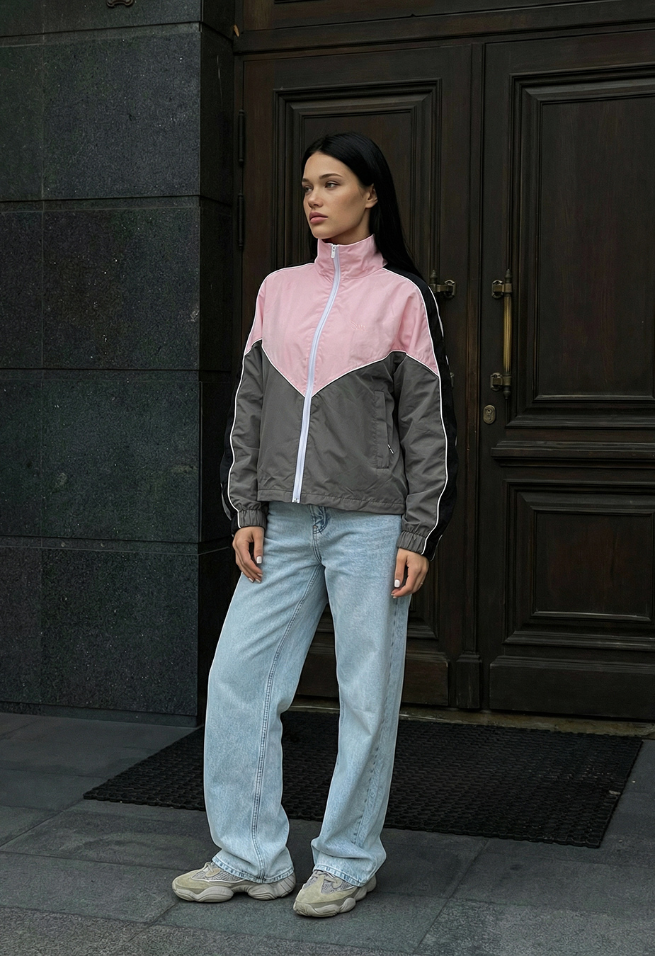 Wiatrówka Staff sh pink & gray