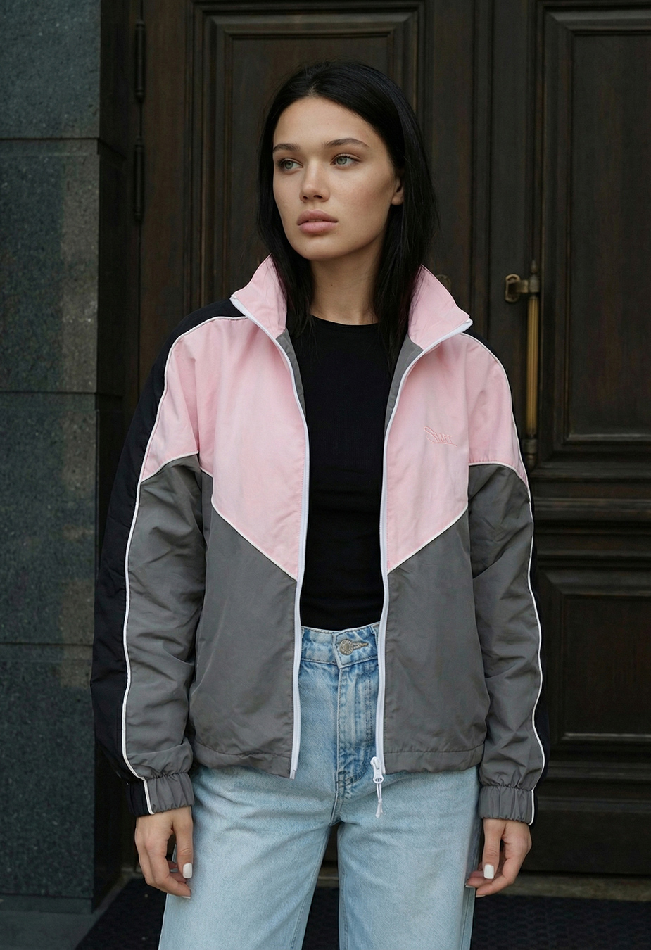 Wiatrówka Staff sh pink & gray