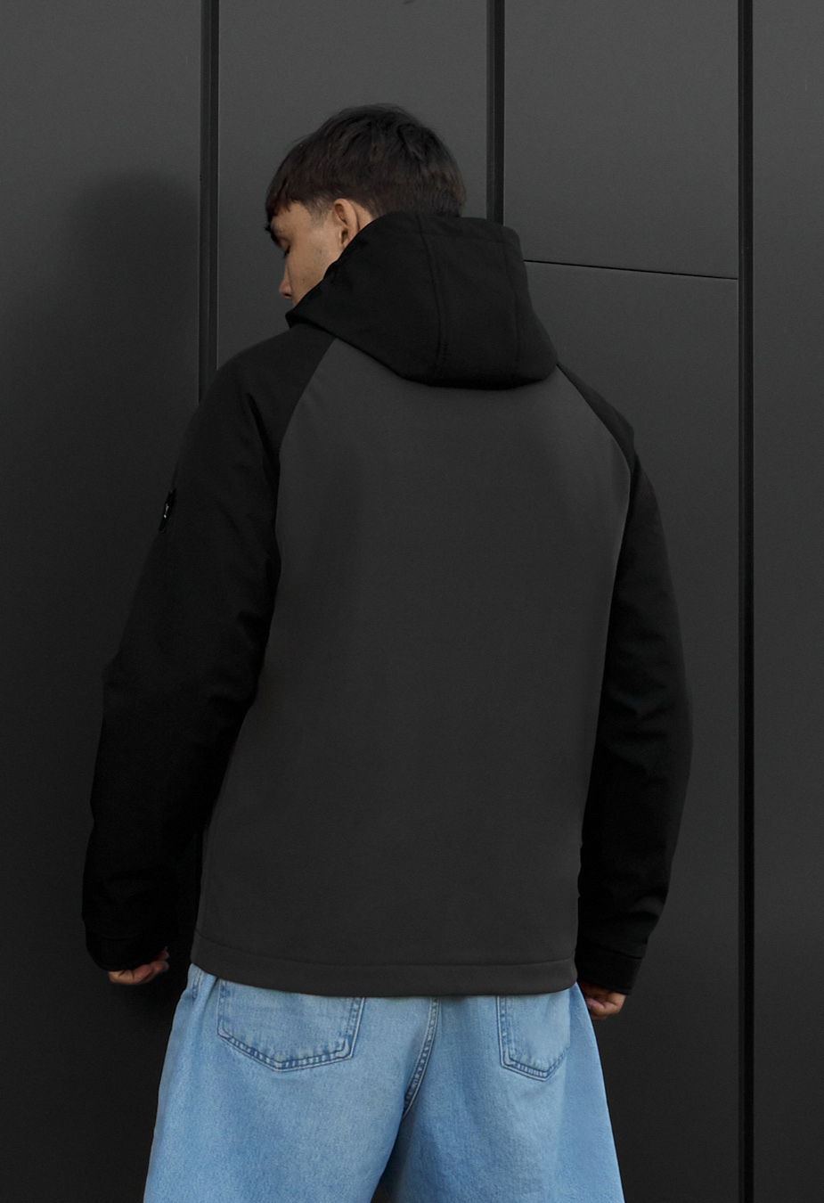 Kurtka soft shell Staff re black & dark gray