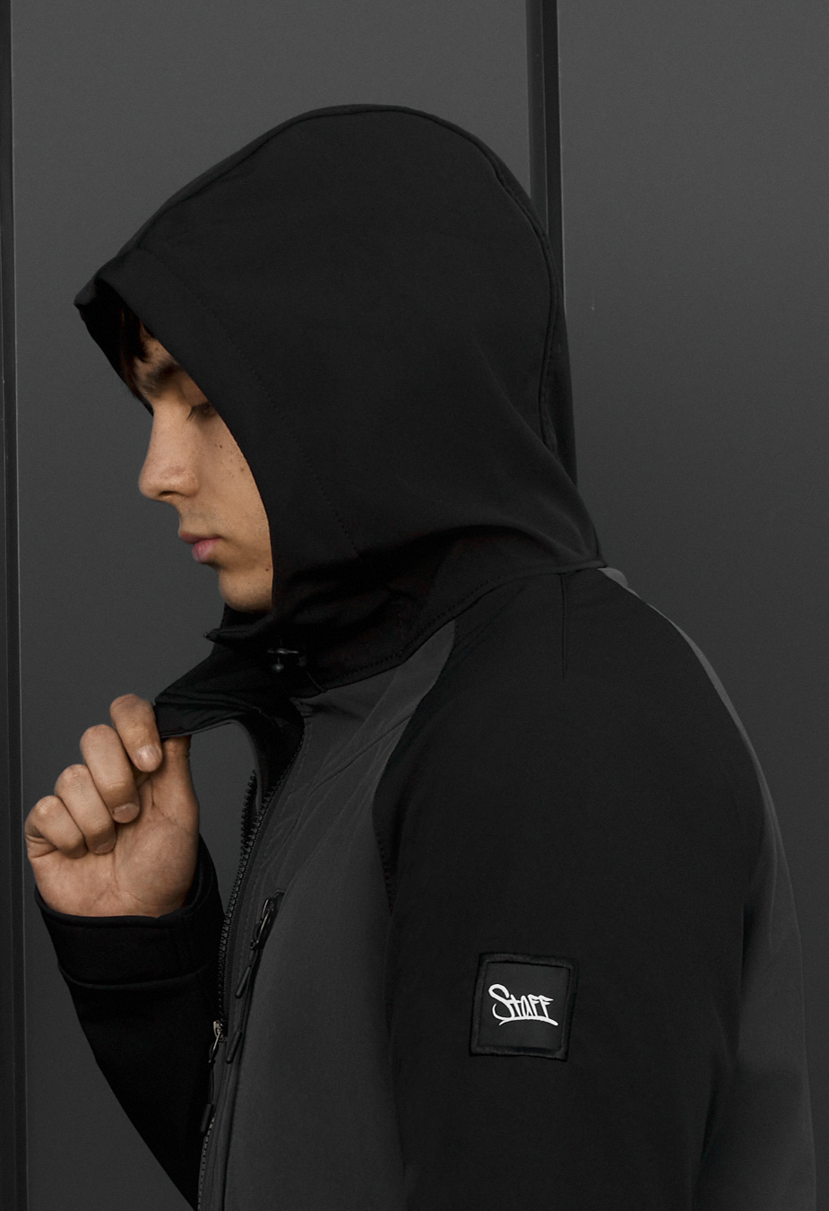 Kurtka soft shell Staff re black & dark gray