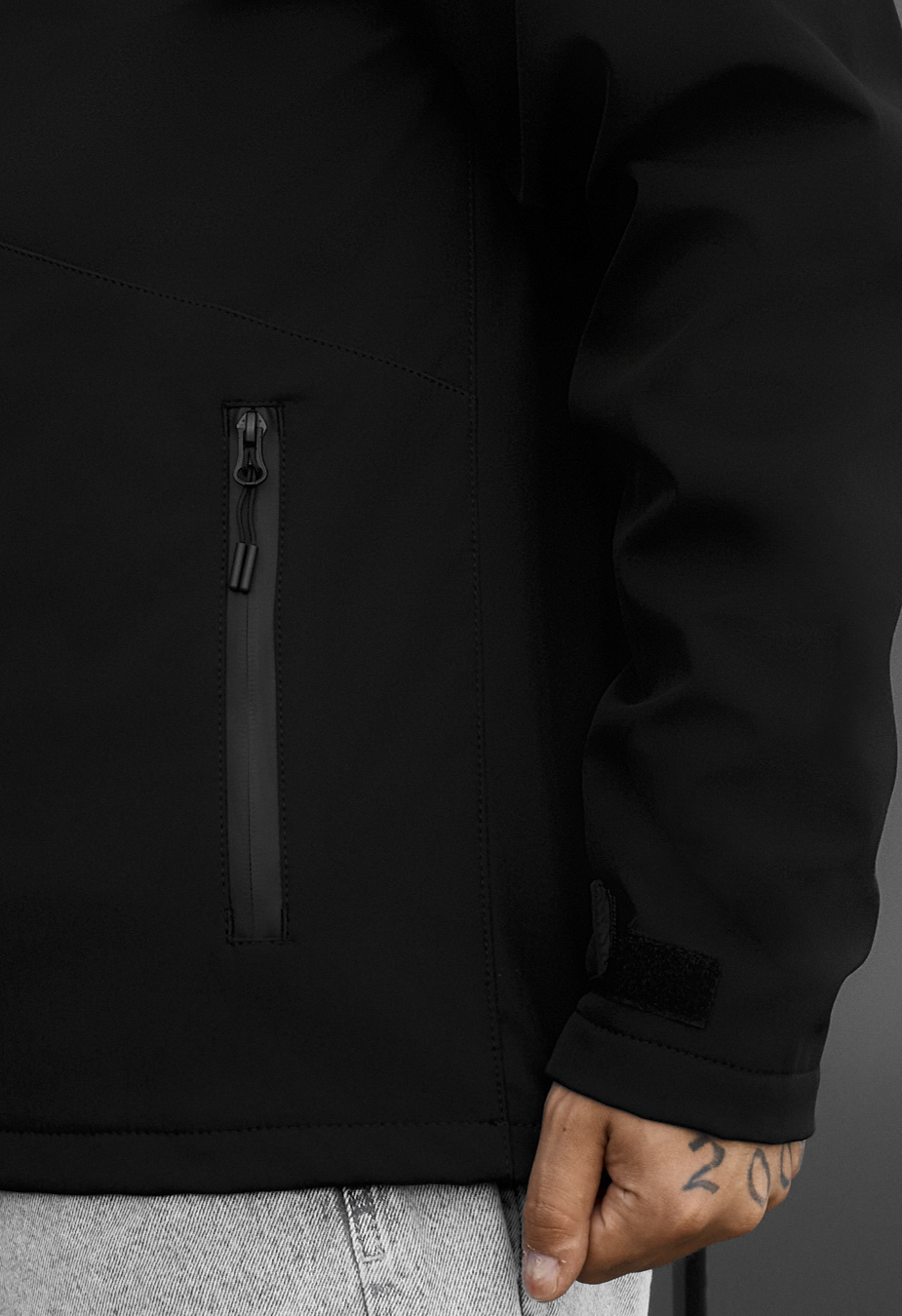 Kurtka soft shell Staff  nu black reflective