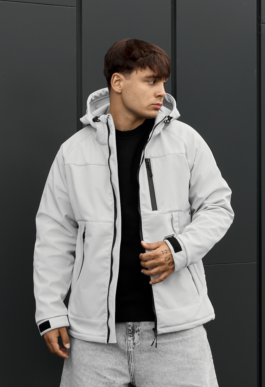Kurtka soft shell Staff ux light gray