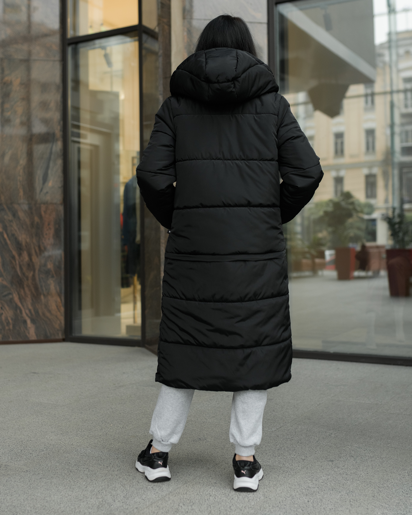 Damska kurtka zimowa Staff transformer long black