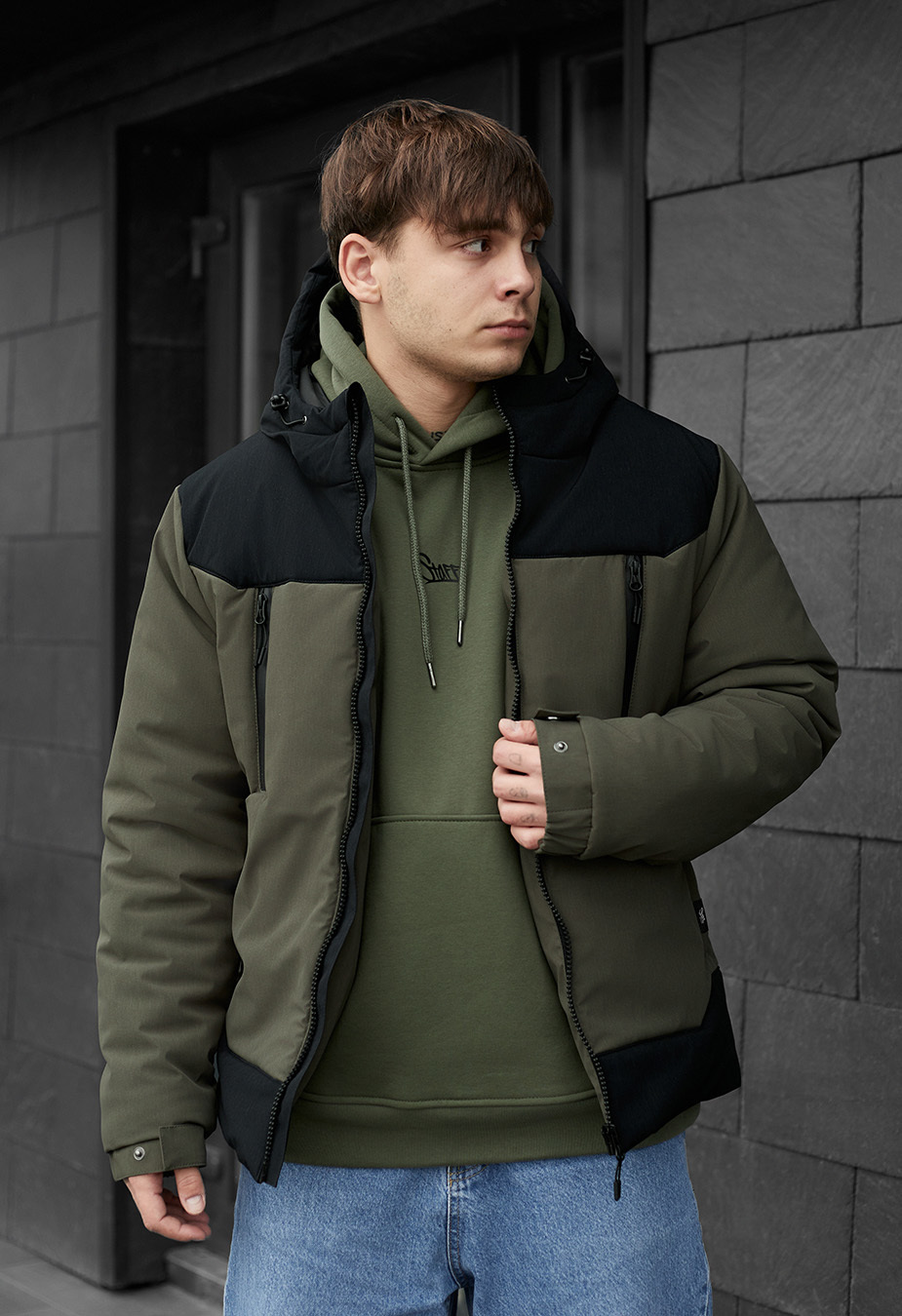 Kurtka zimowa Staff she khaki & black