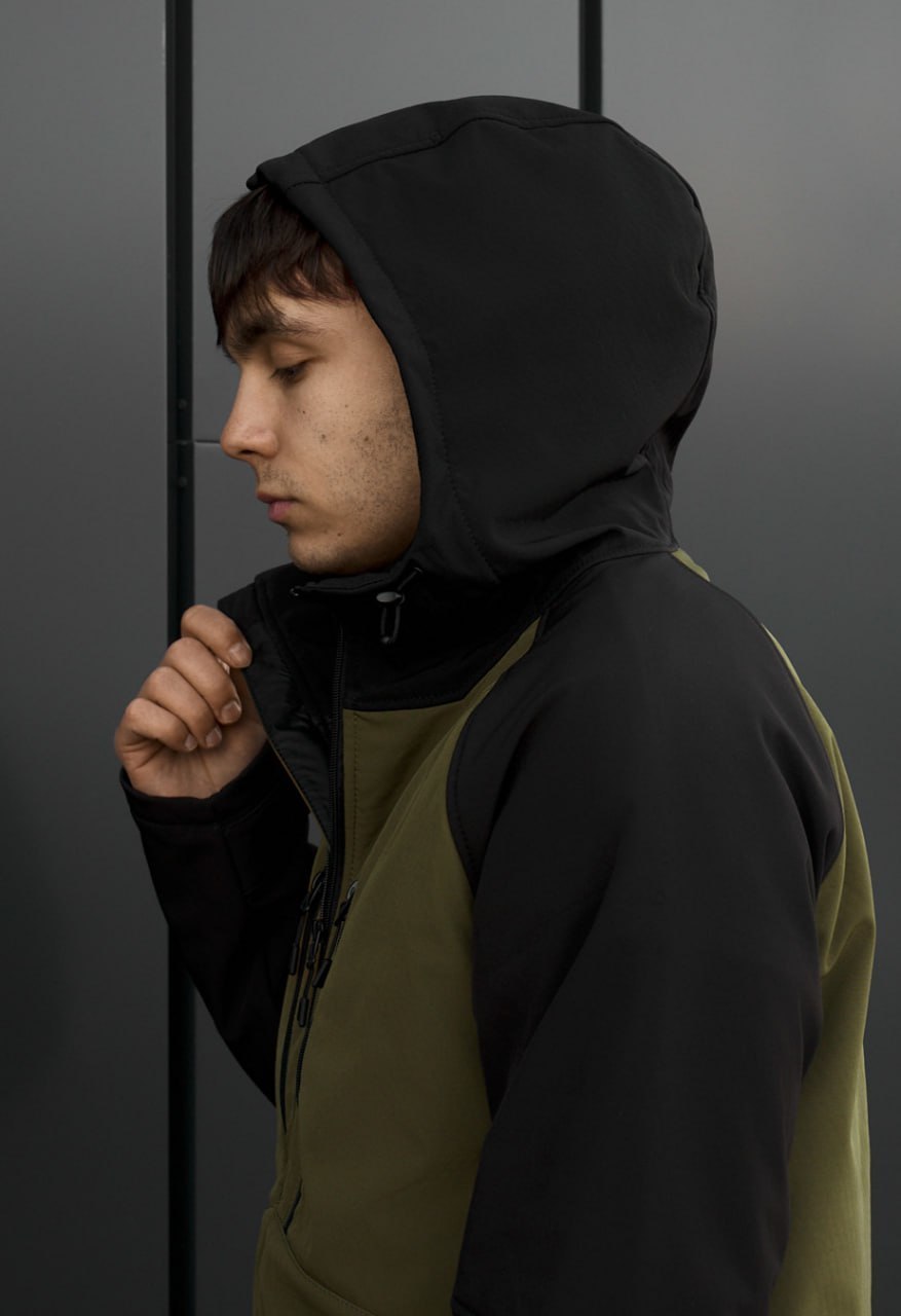 Kurtka soft shell Staff kade olive & black