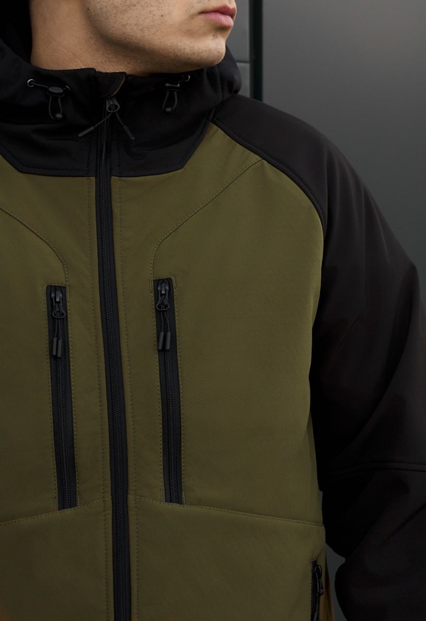 Kurtka soft shell Staff kade olive & black