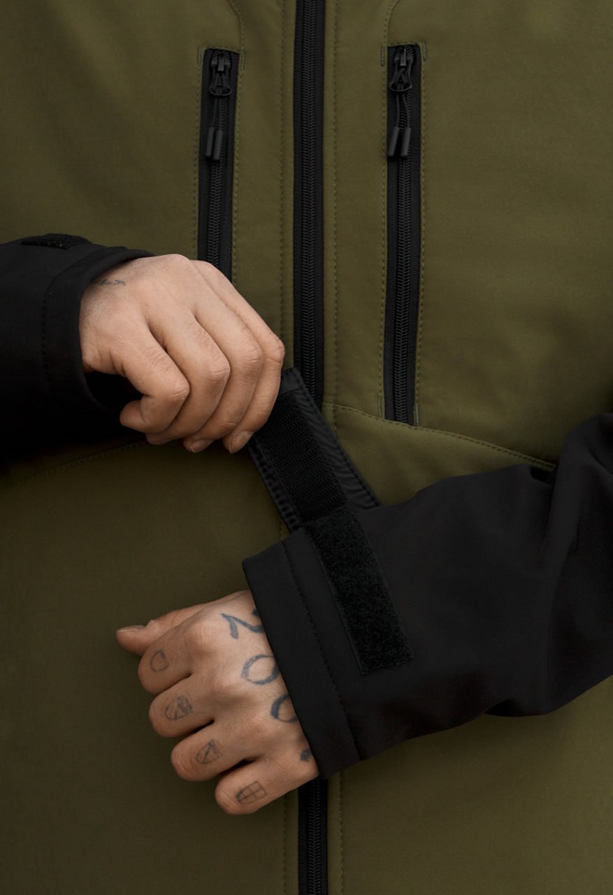 Kurtka soft shell Staff kade olive & black