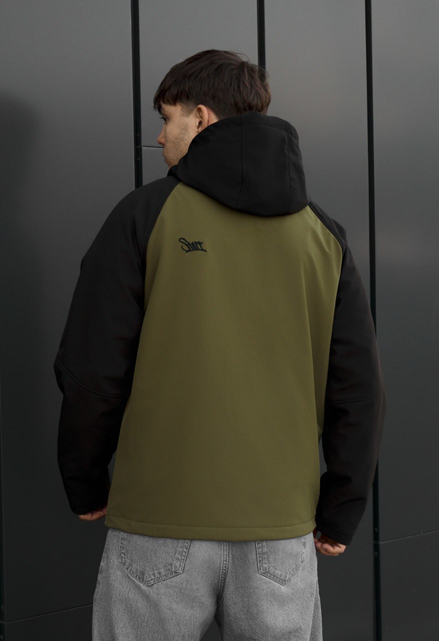 Kurtka soft shell Staff kade olive & black