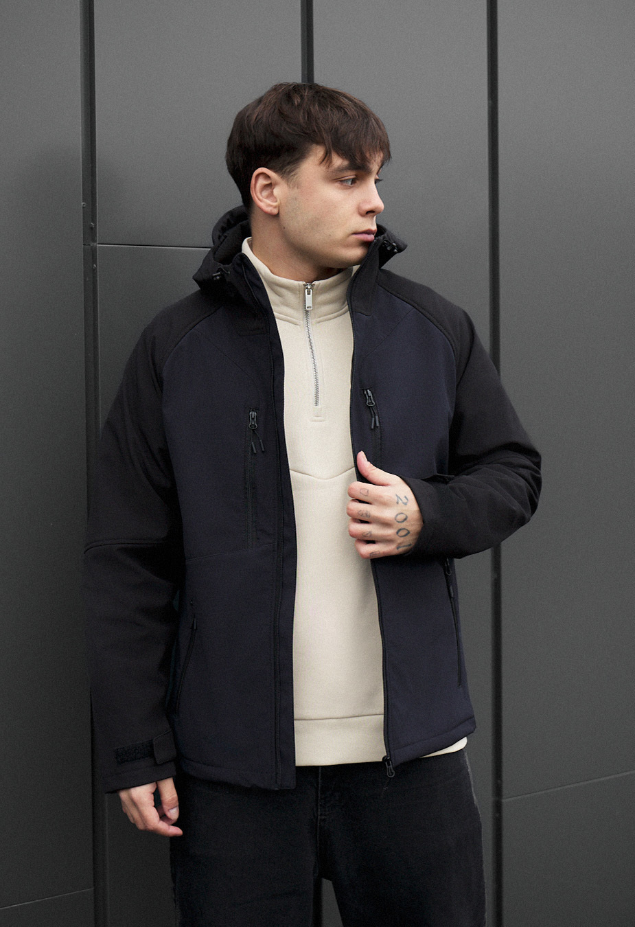 Kurtka soft shell Staff kade navy & black