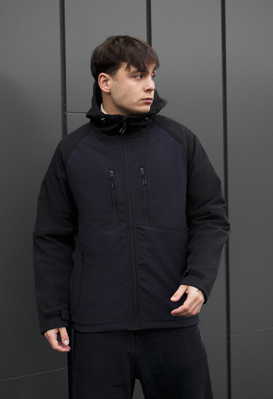 Kurtka soft shell Staff kade navy & black