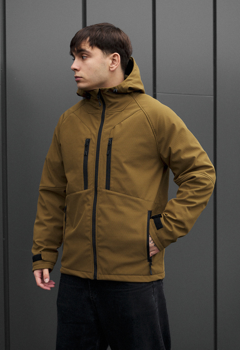 Kurtka soft shell Staff kade coyote