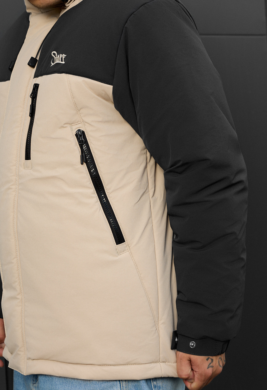 Kurtka zimowa Staff ruxo milk & dark gray