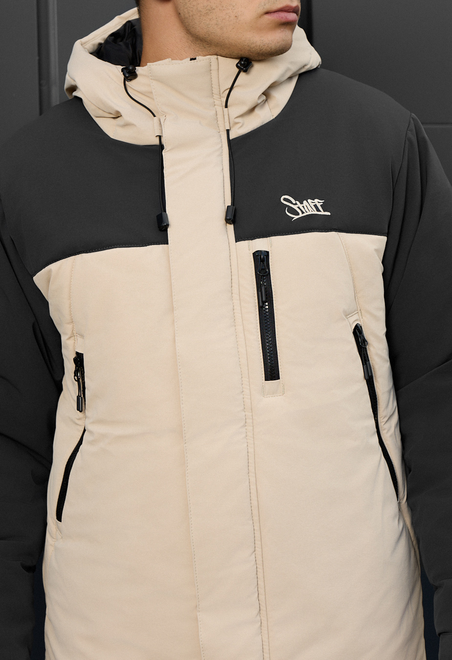 Kurtka zimowa Staff ruxo milk & dark gray